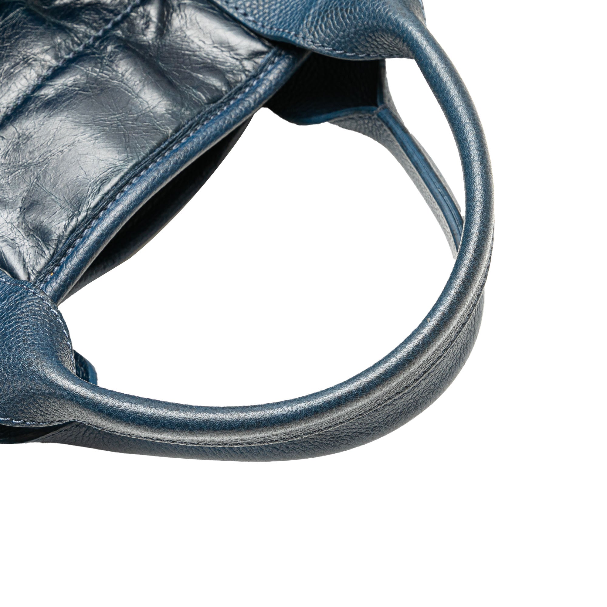 Chanel | Pre-Owned Medium Glazed Calfskin and Caviar Deauville Tote | Blue/Navy