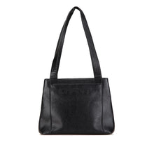 Chanel | Pre-Owned Embroidered Caviar Logo Shoulder Bag | Black