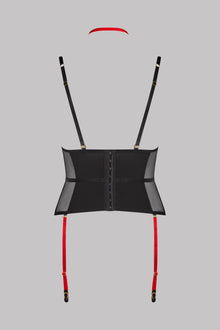 Waist cincher with harness & suspenders - Sacré Cœur | Black