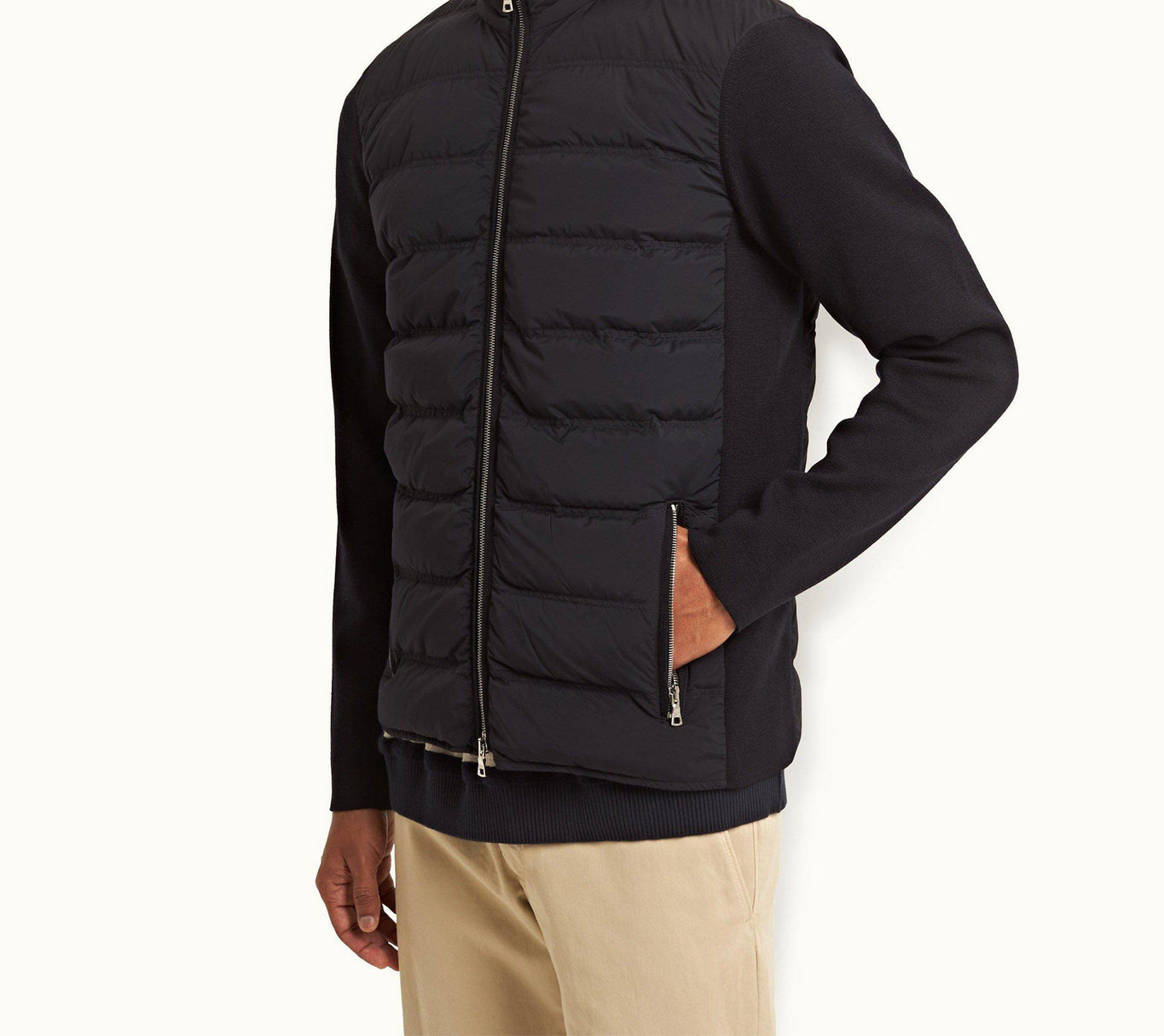 Wallace Merino Down Quilted Jacket | Navy
