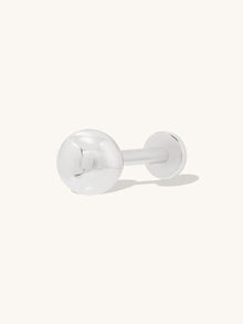 Classic 4mm Flat Back Earring | Silver Rhodium Plated Brass