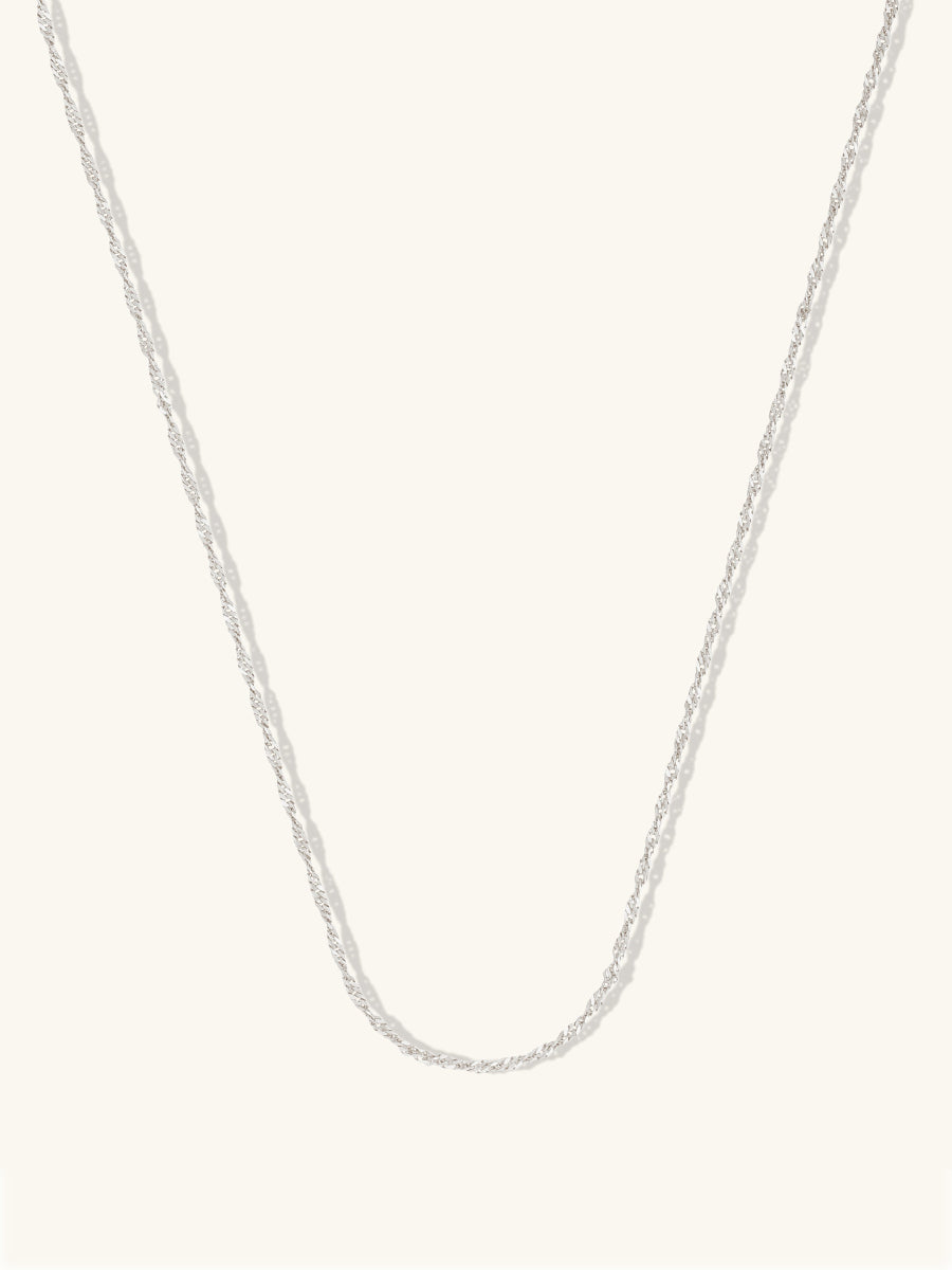 Sterling Twist Chain Necklace | 925 Sterling Silver