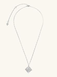 Ravioli Necklace | Silver Rhodium Plated Brass