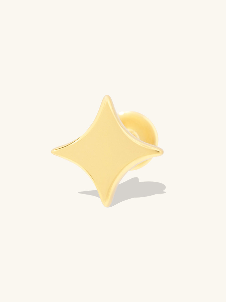 Sparkle Flat Back Earring | 14K Gold Plated Brass