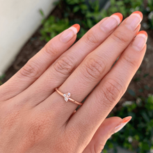 Women | White Diamond Woven Cluster Ring | 14k Rose Gold