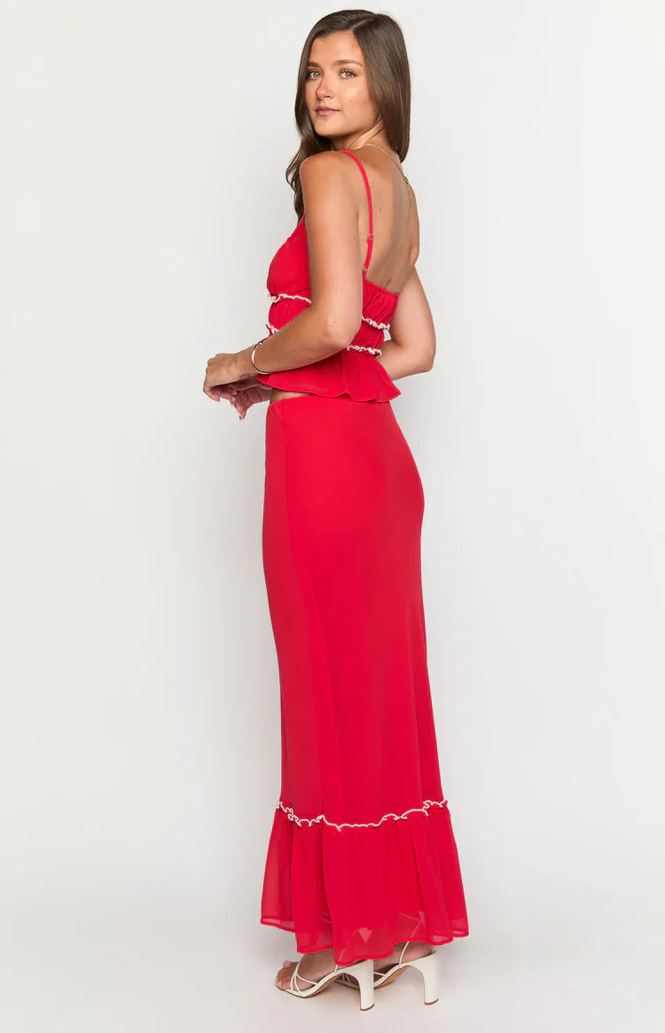 Wiatt Maxi Skirt | Red