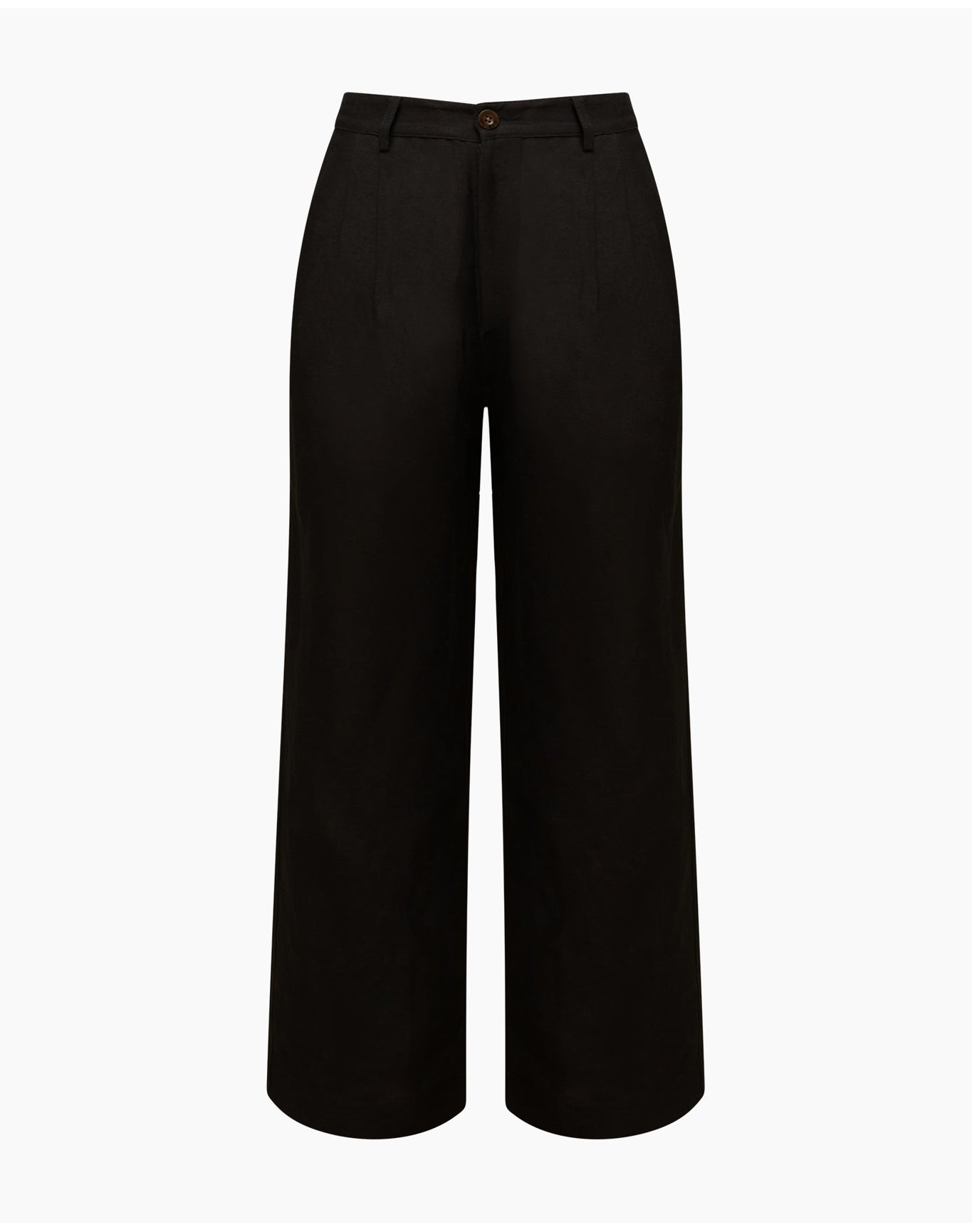 Women | Air Linen Pleated Trousers | Black
