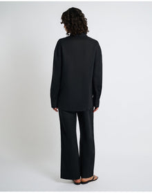 Women | Air Linen Pleated Trousers | Black