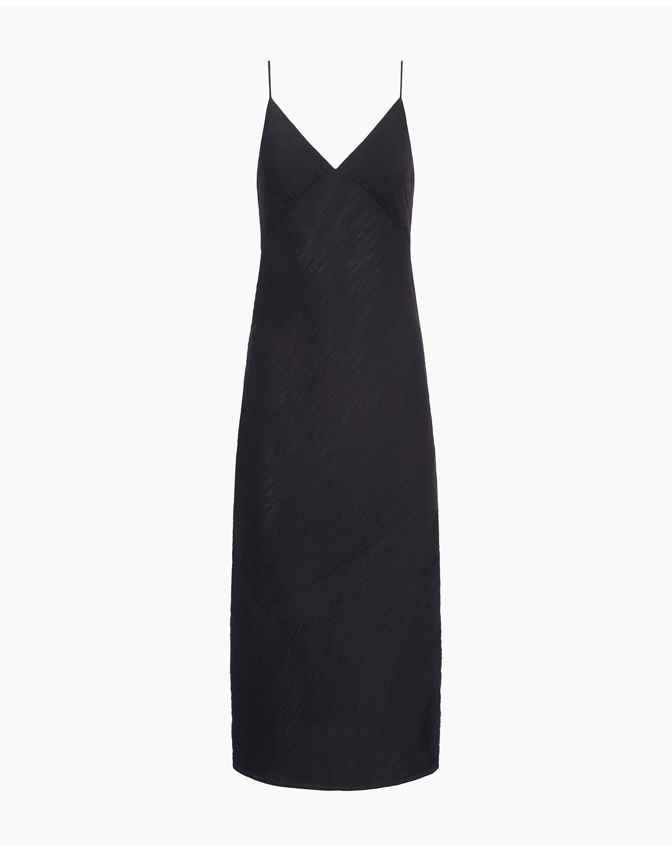 Women | Crinkle Slip Dress | Black