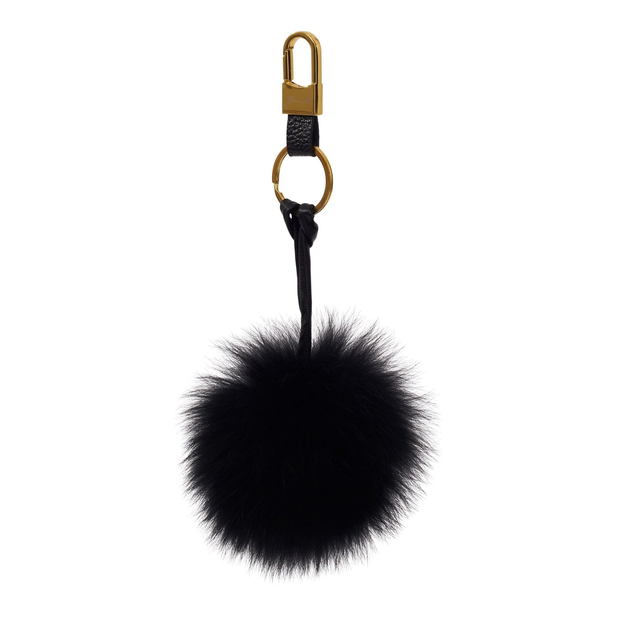 Women | Fox Pompom Keychain | Black