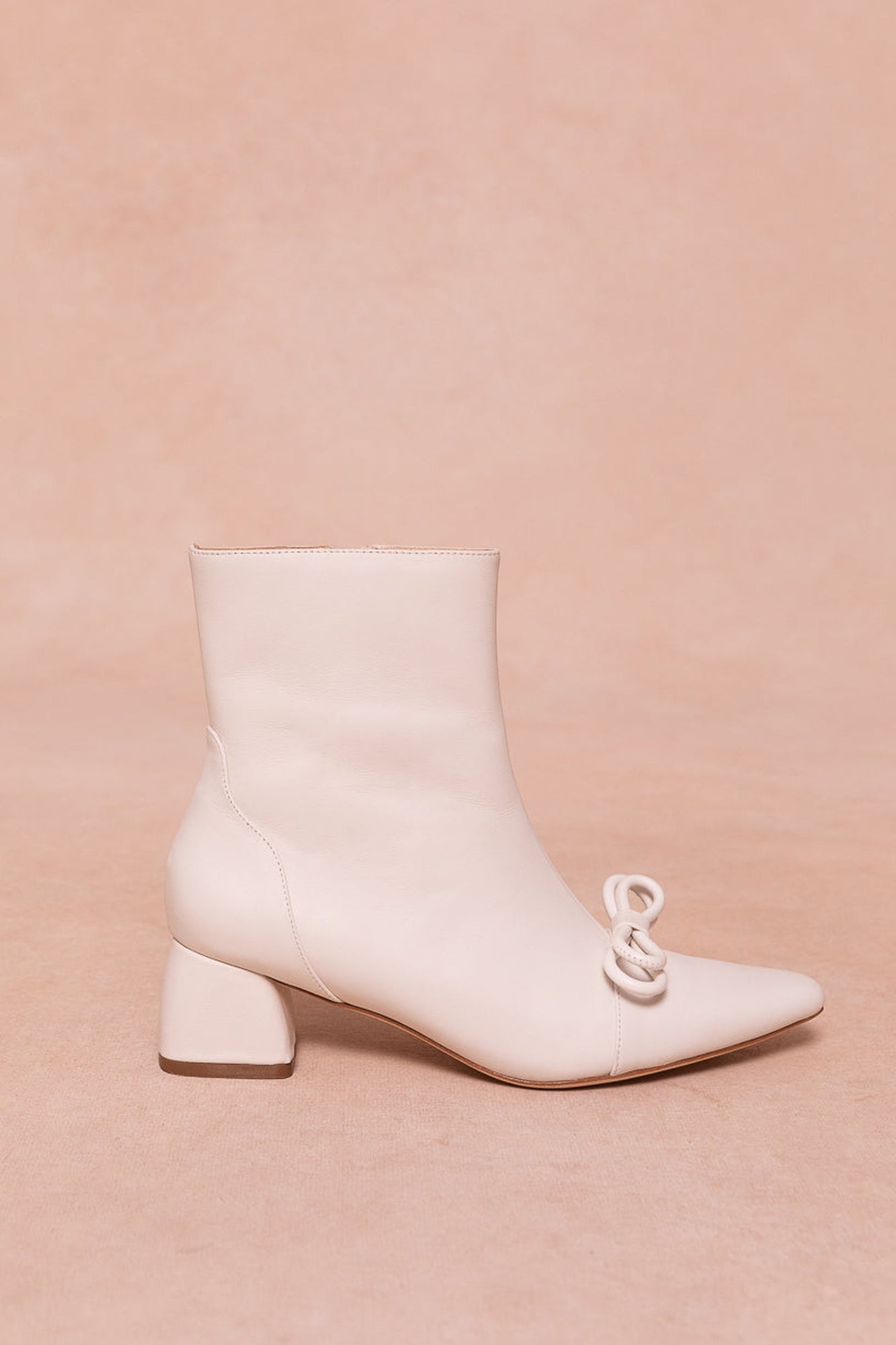 Women | Ivy Bow Ankle Boot | White