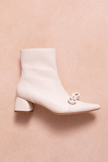 Women | Ivy Bow Ankle Boot | White