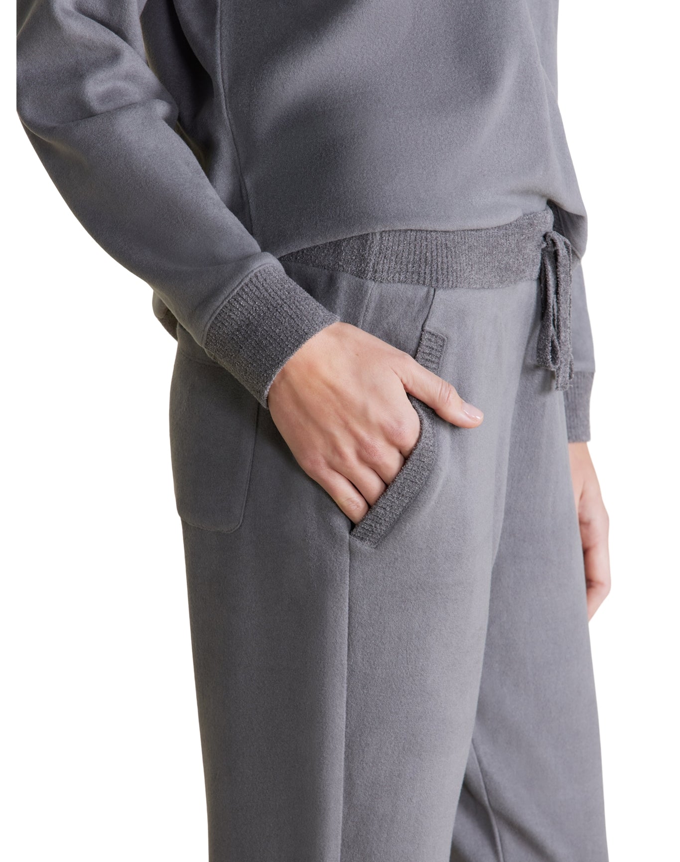 Women | MC Brushed Fleece Sweater Mix Pullover | Coal