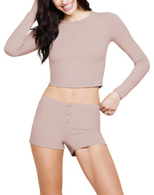 Women | MC Ultra Soft Rib Boxer Short | Willow