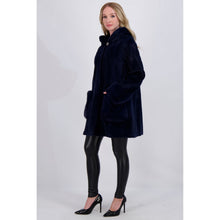 Women | Mink Hooded Jacket | Admiral Blue