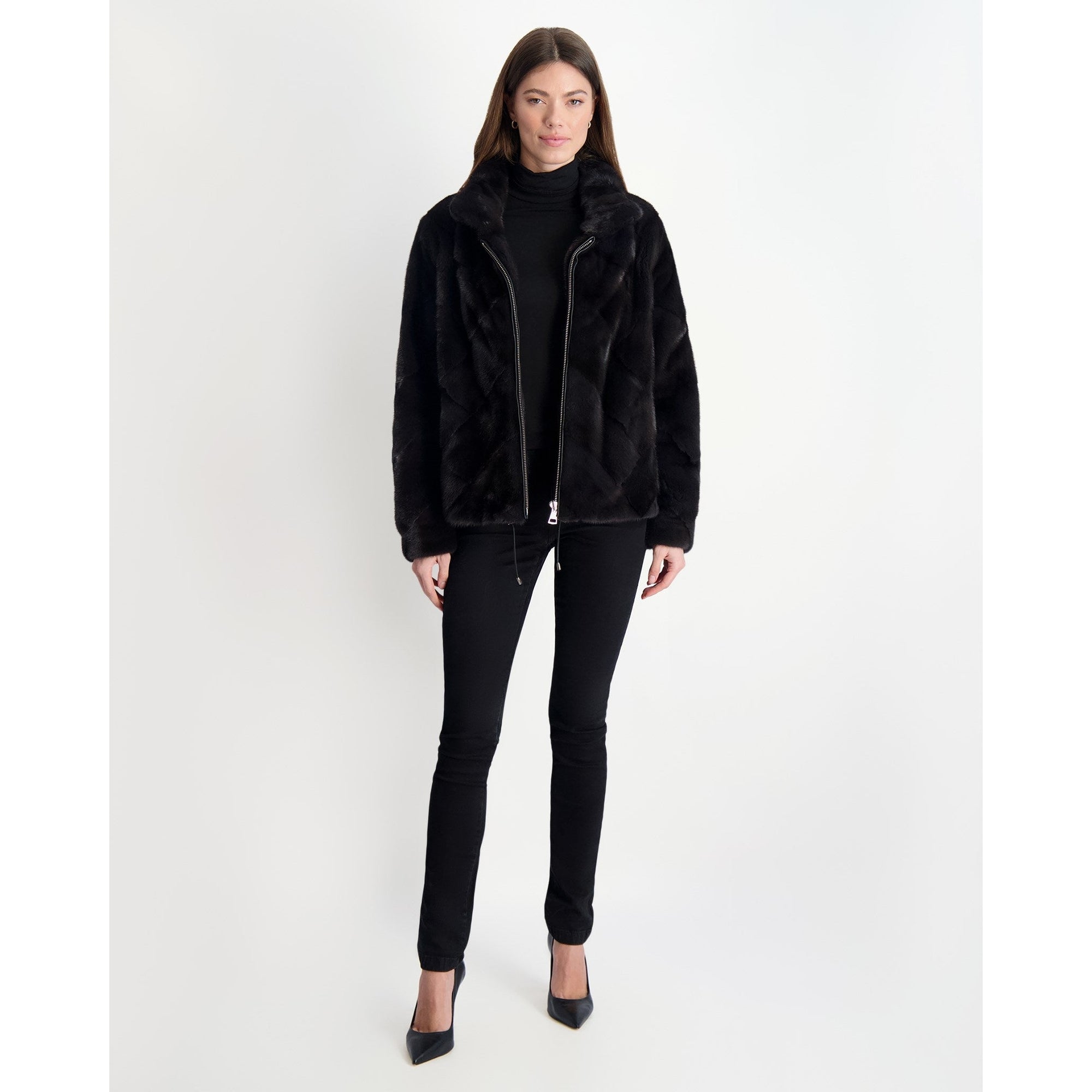 Women | Mink Jacket | Anthracite