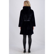 Women | Mink Jacket With Belt | Navy