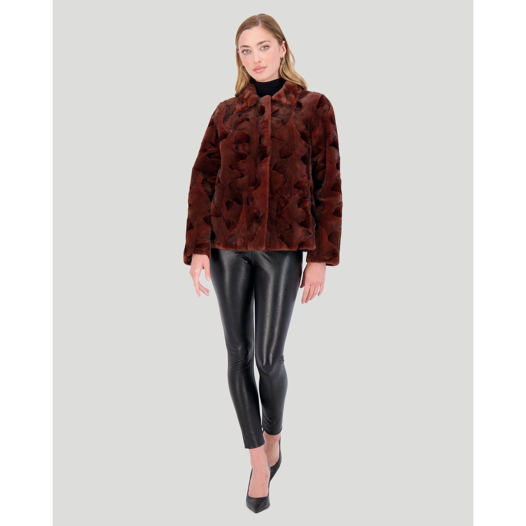 Women | Mink Sections Jacket | Bronze