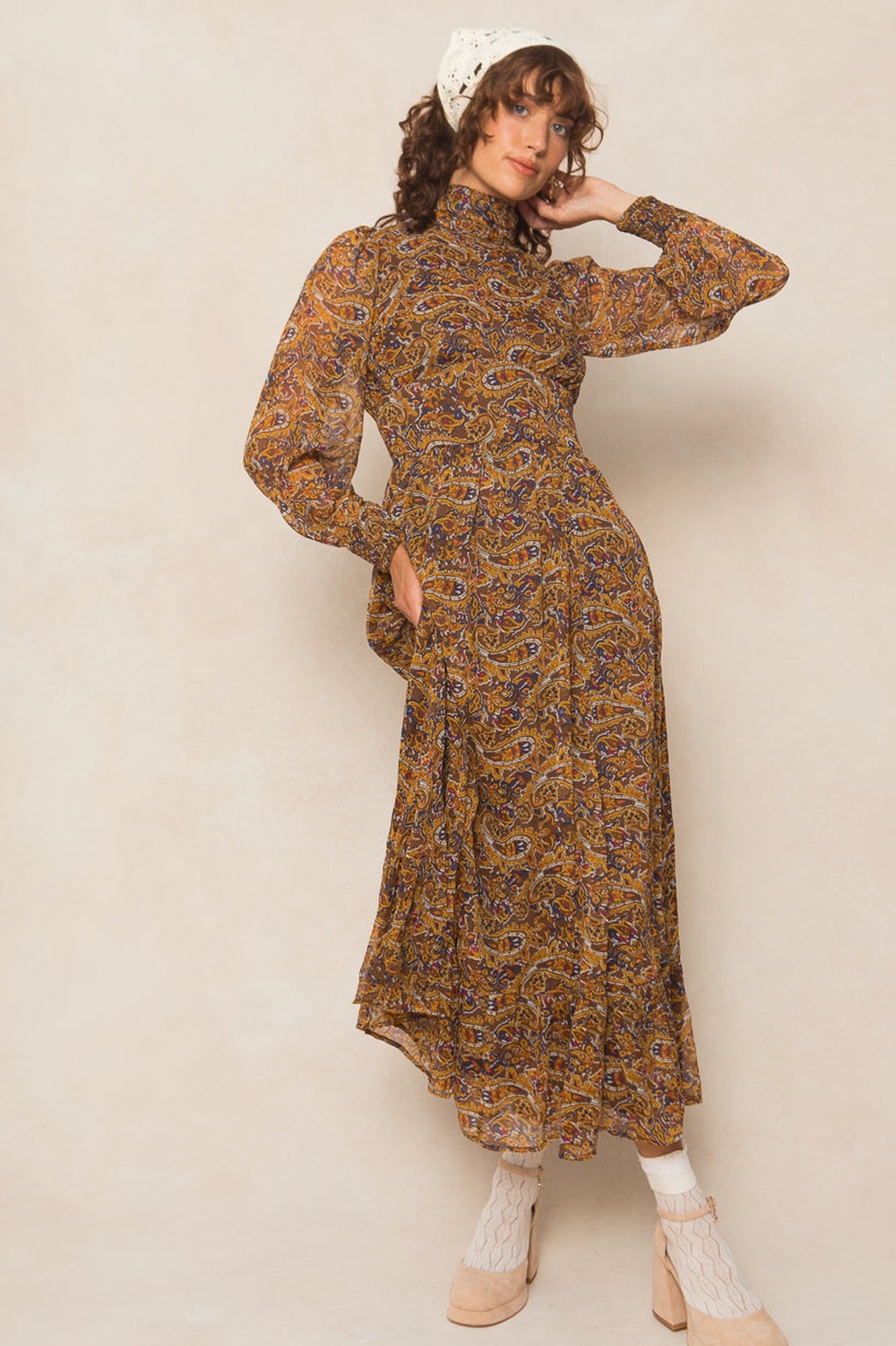 Women | Payton Dress | Brown x Multi