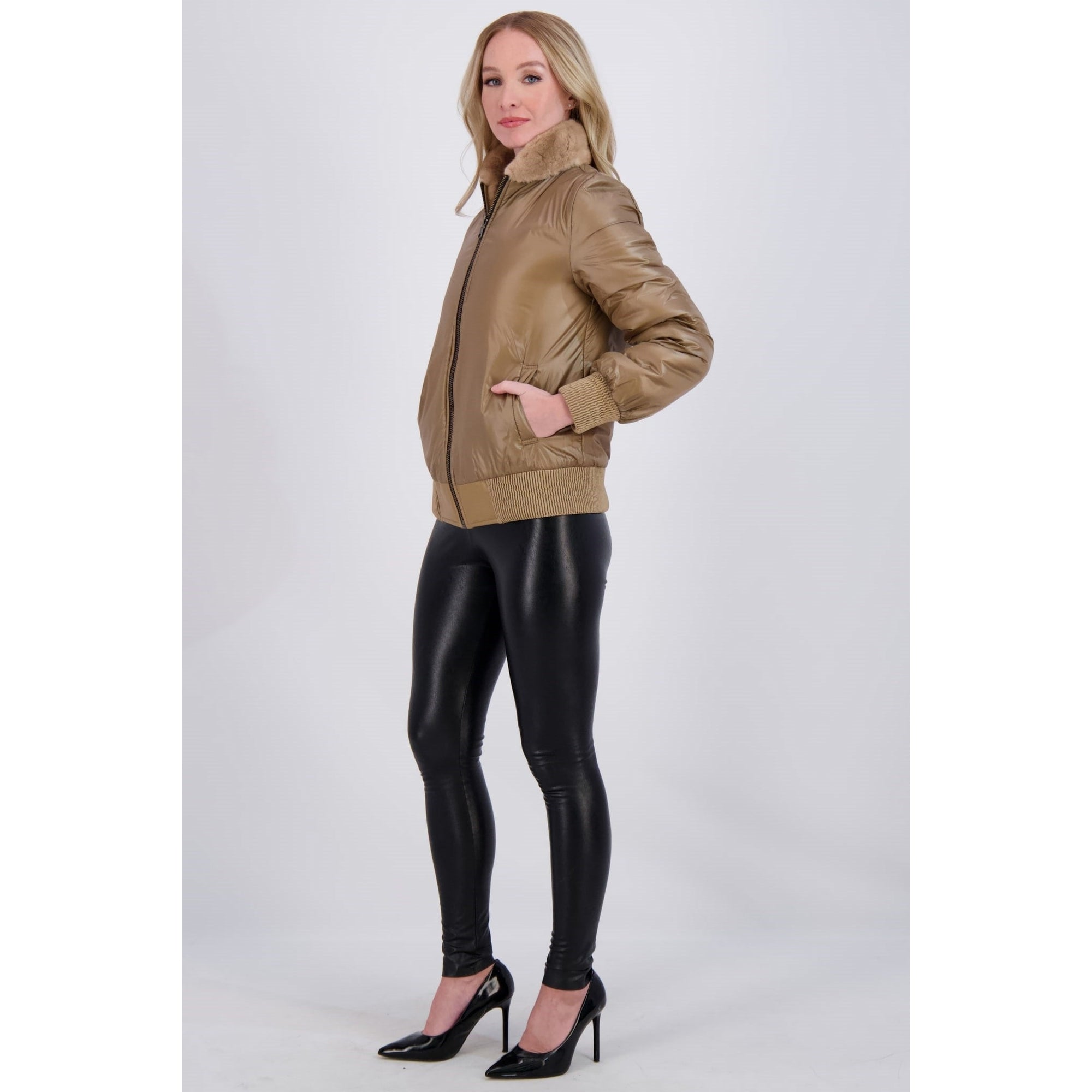 Women | Reversible Mink Jacket | Palomino