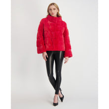 Women | Reversible Mink Jacket | Royal Red