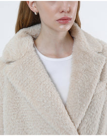 Romi Faux Wool Coat | Latte