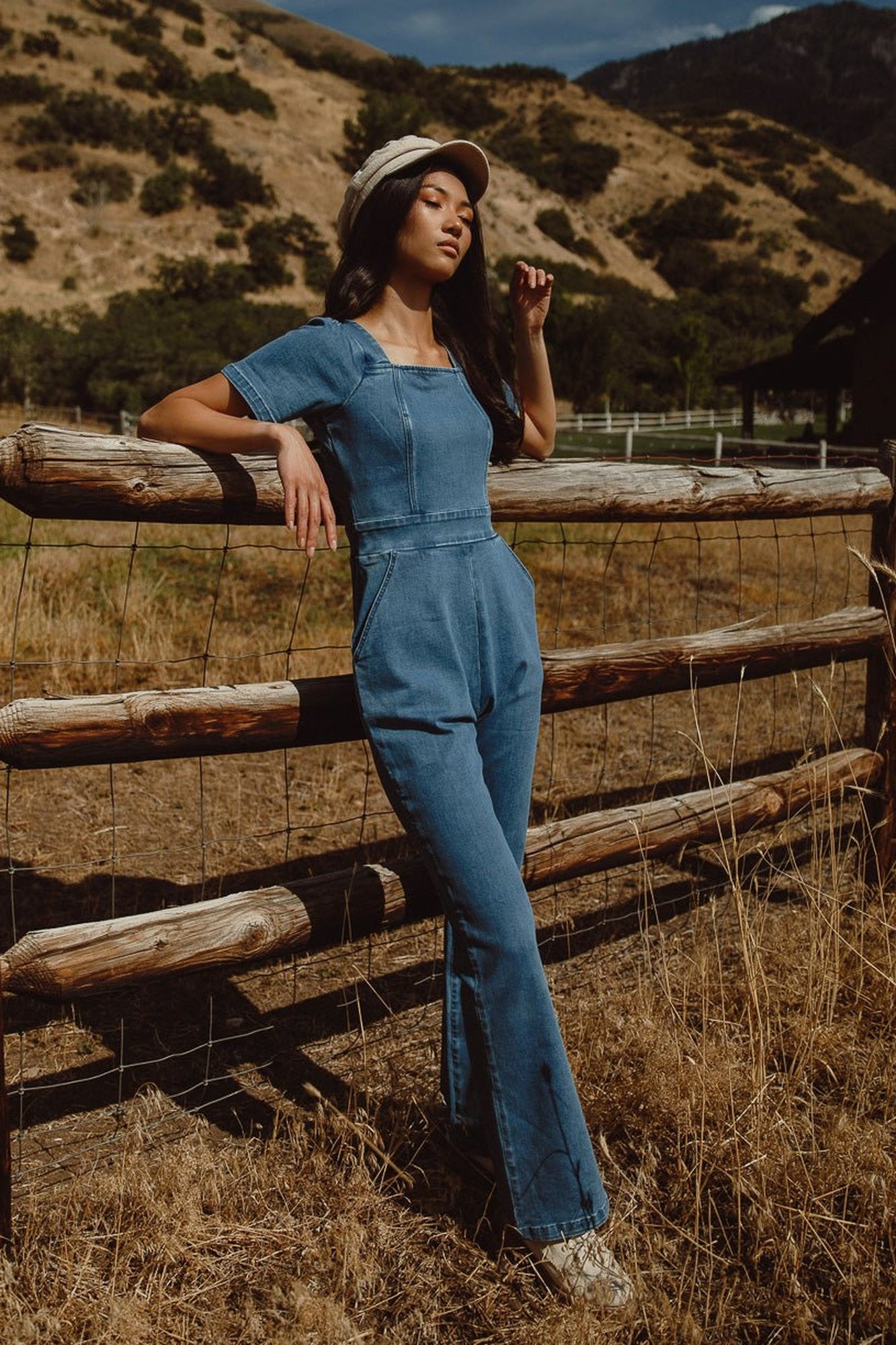 Women | Ryan Denim Jumpsuit | Blue