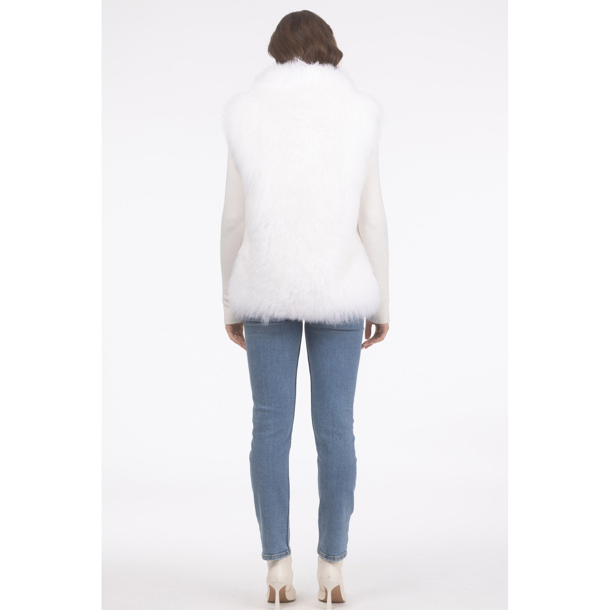 Women | Select Lamb Vest | Bleached White