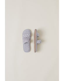 Women | Towelterry Braided Slipper | Fog Gray