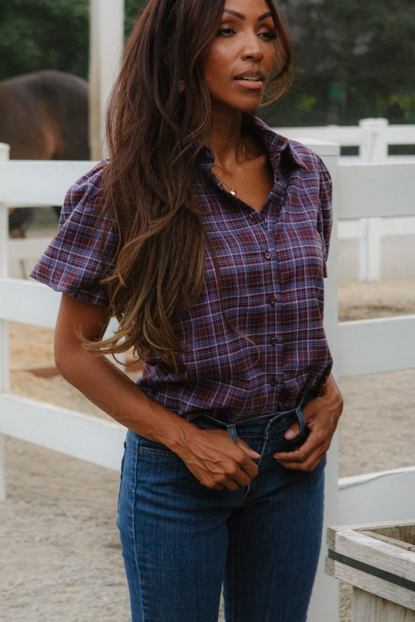 Women | Virginia Blouse | Plaid x Multi