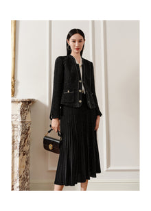 Wool New Chinese Style Coat | Black