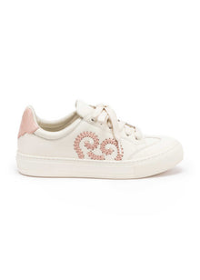 Woven Lucky Shoes | White/Pink
