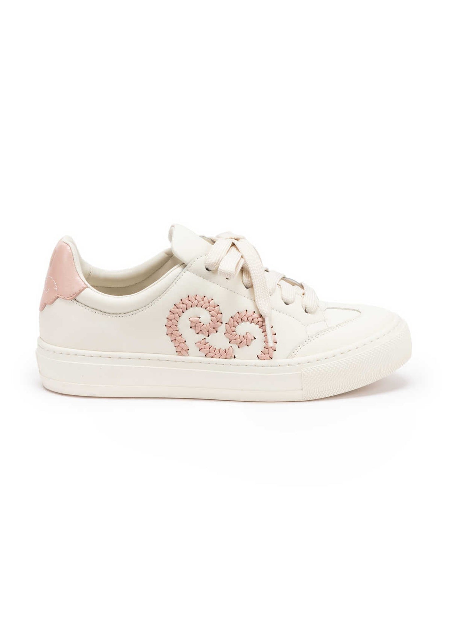 Woven Lucky Shoes | White/Pink