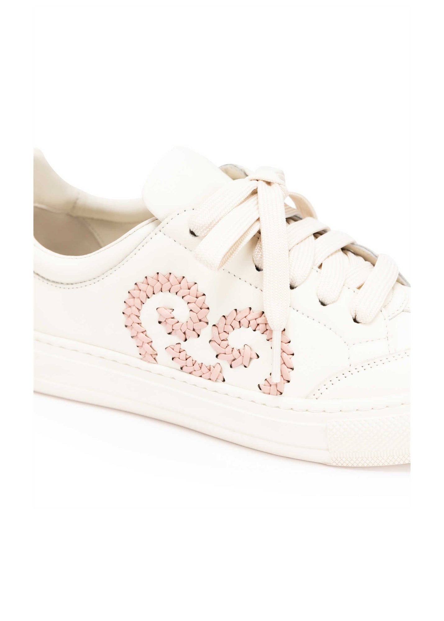 Woven Lucky Shoes | White/Pink