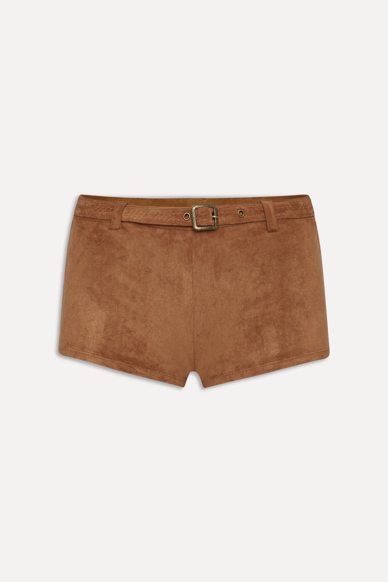 BELLA HADID Wrangler Booty Shorts Sunkissed Suede
