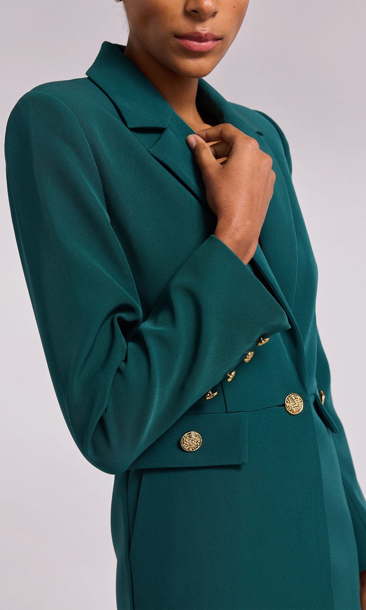 Jeanne Crepe Blazer Dress | Hunter