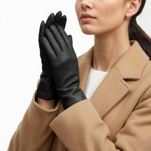 Womens | Silk Lined Leather Gloves | Black