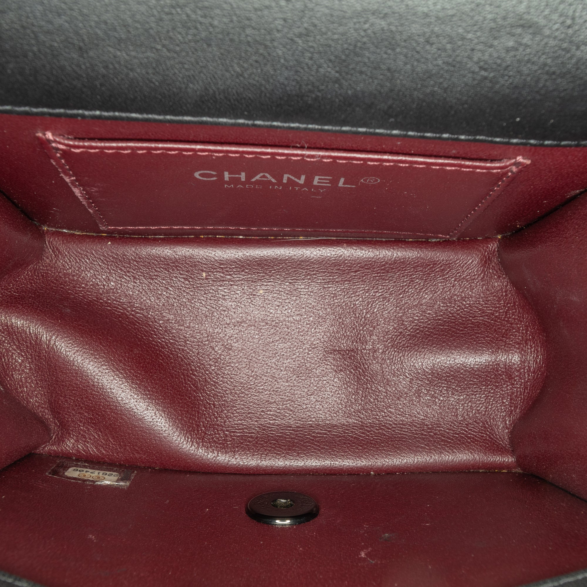 Chanel | Pre-Owned Mini Calfskin Propeller Flap | Black
