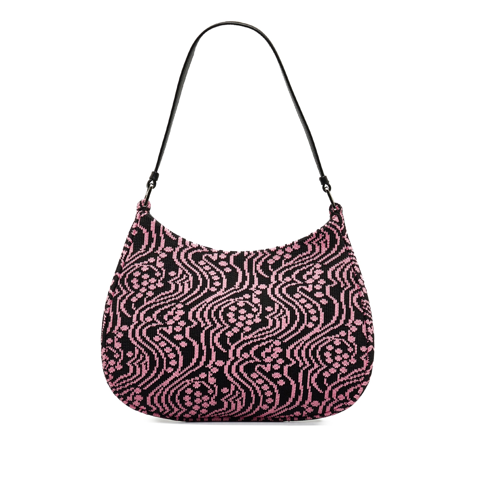 Prada | Pre-Owned Maglia Jacquard Knit Cleo Bag | Pink