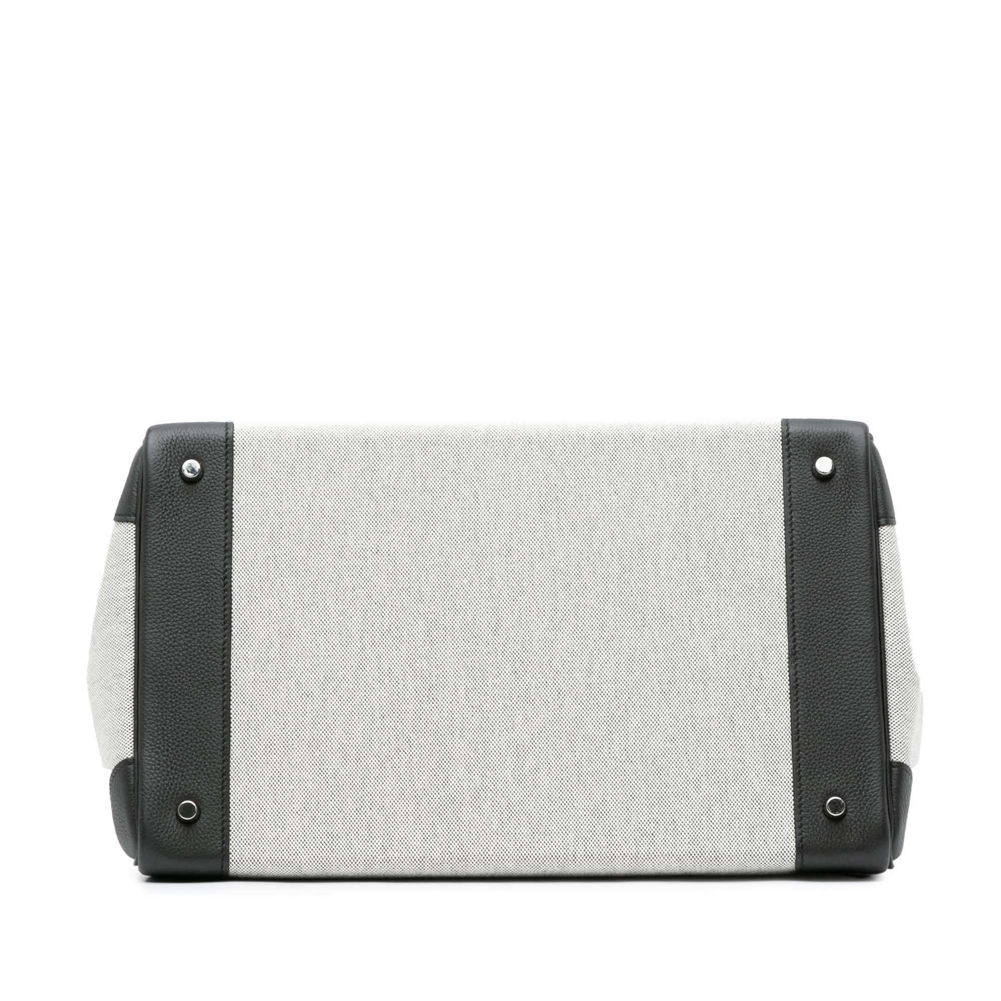 Hermes | Pre-Owned Toile Criss and Evercolor HAC Birkin 40 | Gray/Light GrayBlack