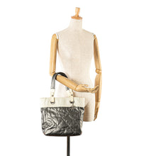 Chanel | Pre-Owned Small Bicolor Paris-Biarritz Tote | GrayWhite/Ivory