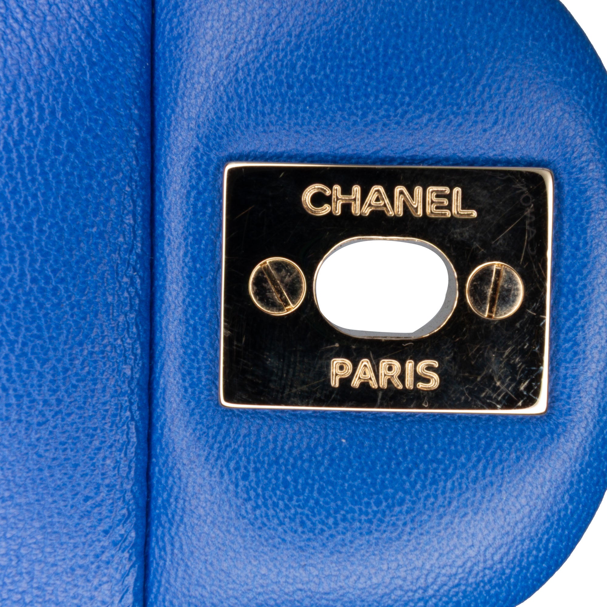Chanel | Pre-Owned Mini Square Classic Lambskin Single Flap | Blue