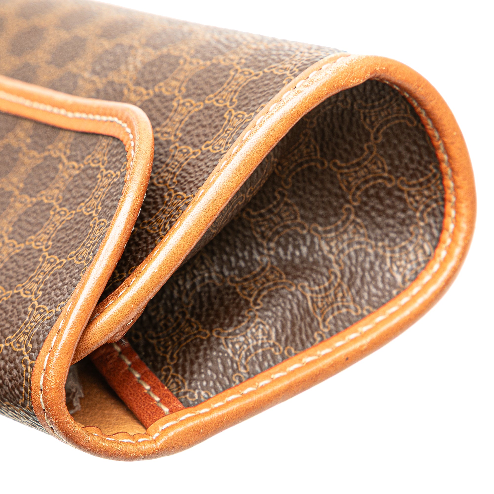 Celine | Pre-Owned Macadam Coated Canvas Clutch - I | Brown