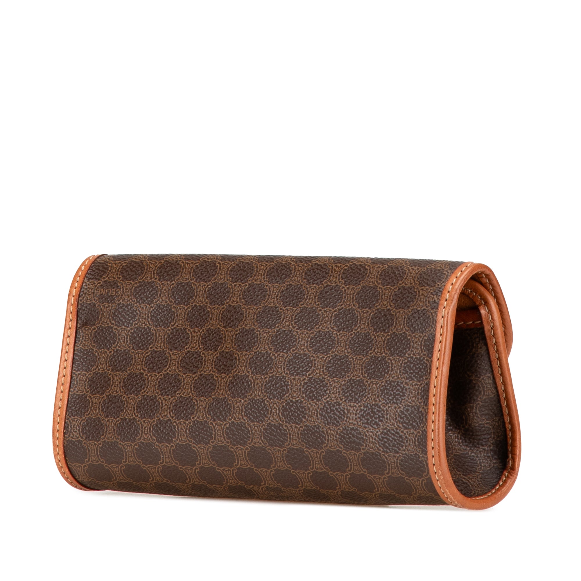Celine | Pre-Owned Macadam Coated Canvas Clutch - I | Brown