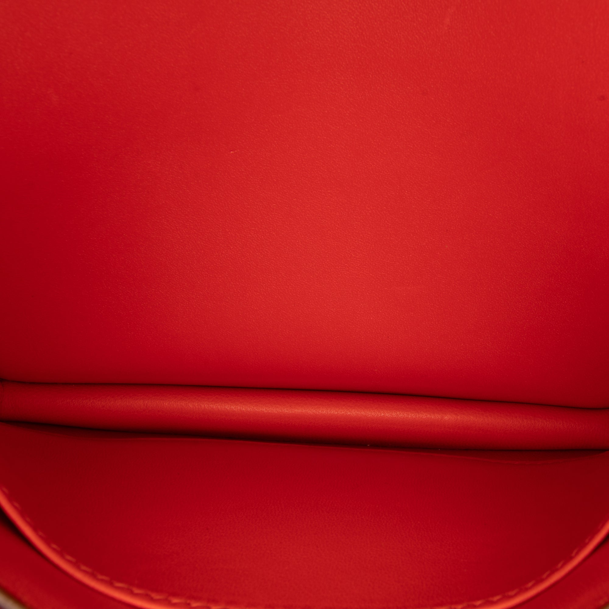 Hermes | Pre-Owned Mini Tadelakt Constance 18 with Golden Logo | Red