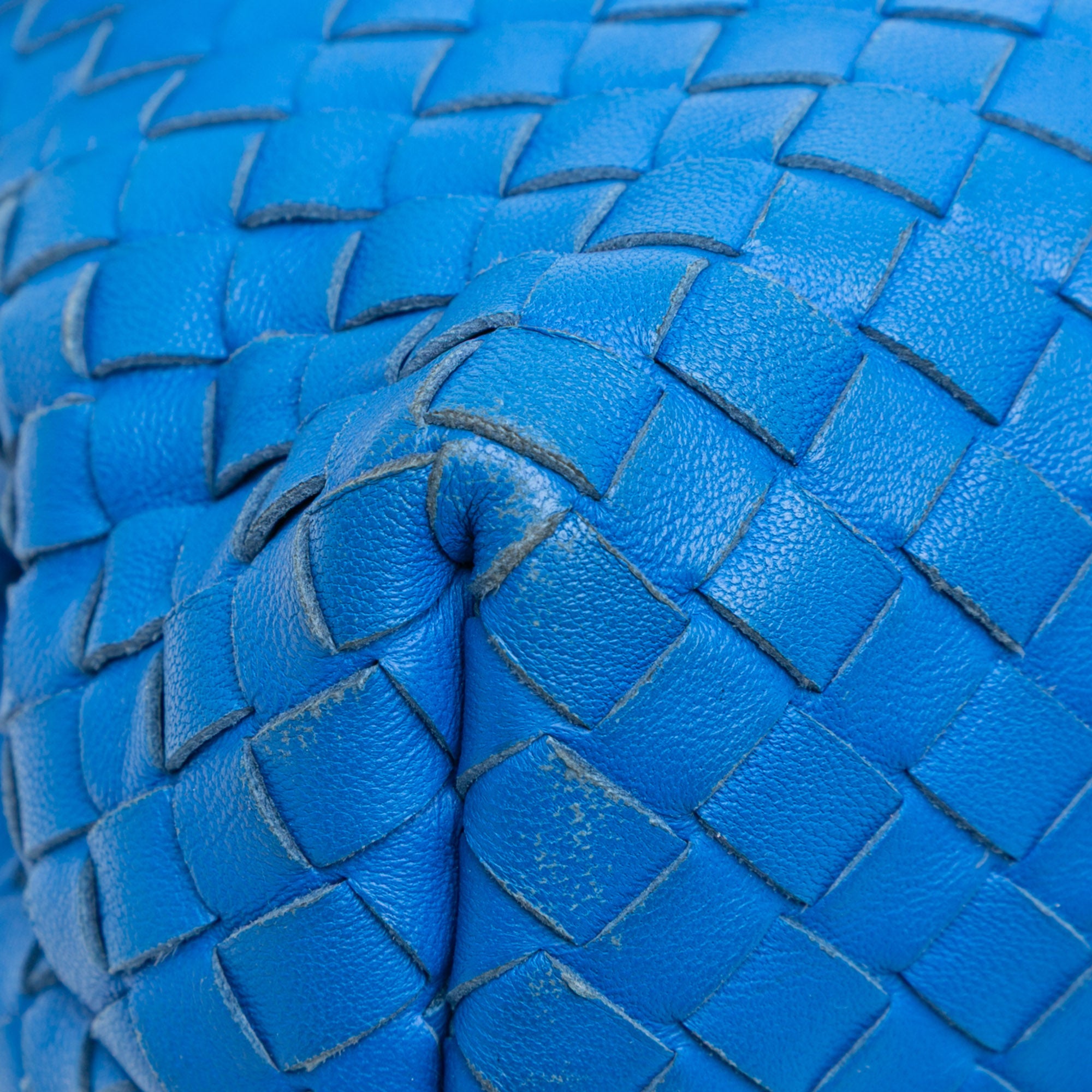 Bottega Veneta | Pre-Owned Medium Nappa Intrecciato Olimpia Shoulder Bag - II | Blue