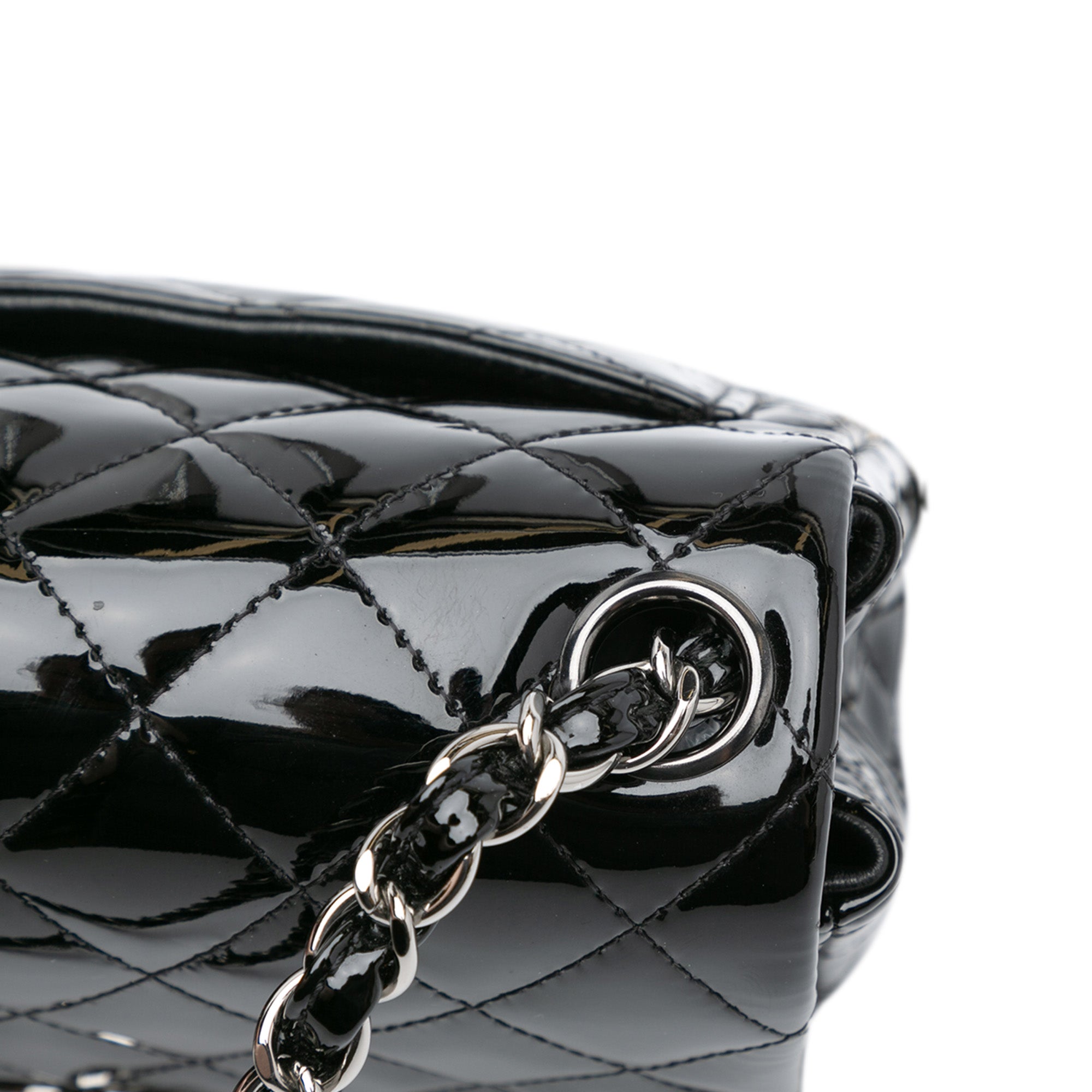 Chanel | Pre-Owned Mini Square Classic Patent Single Flap - VI | Black