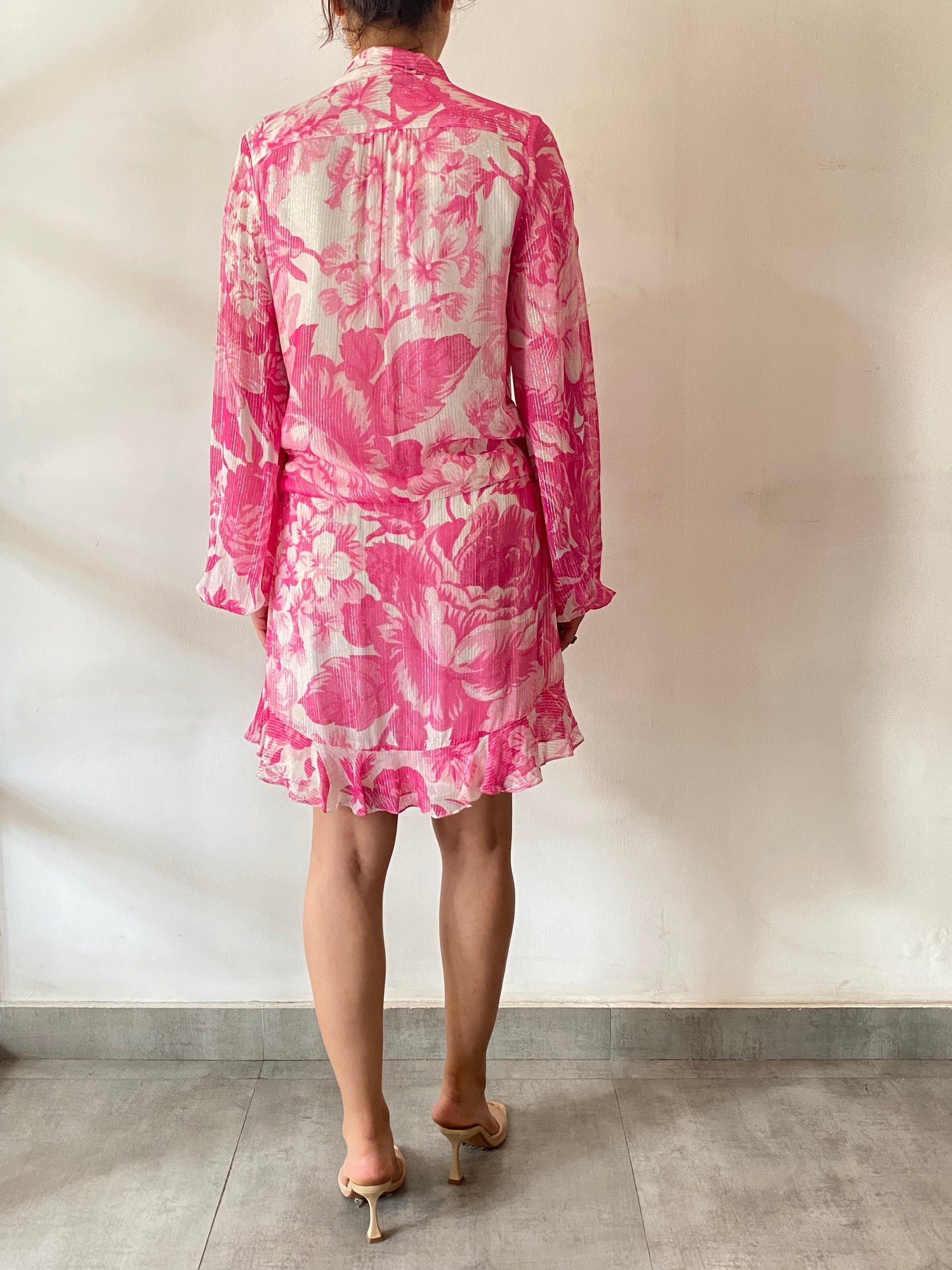 V-Neck Short Dress | Pink