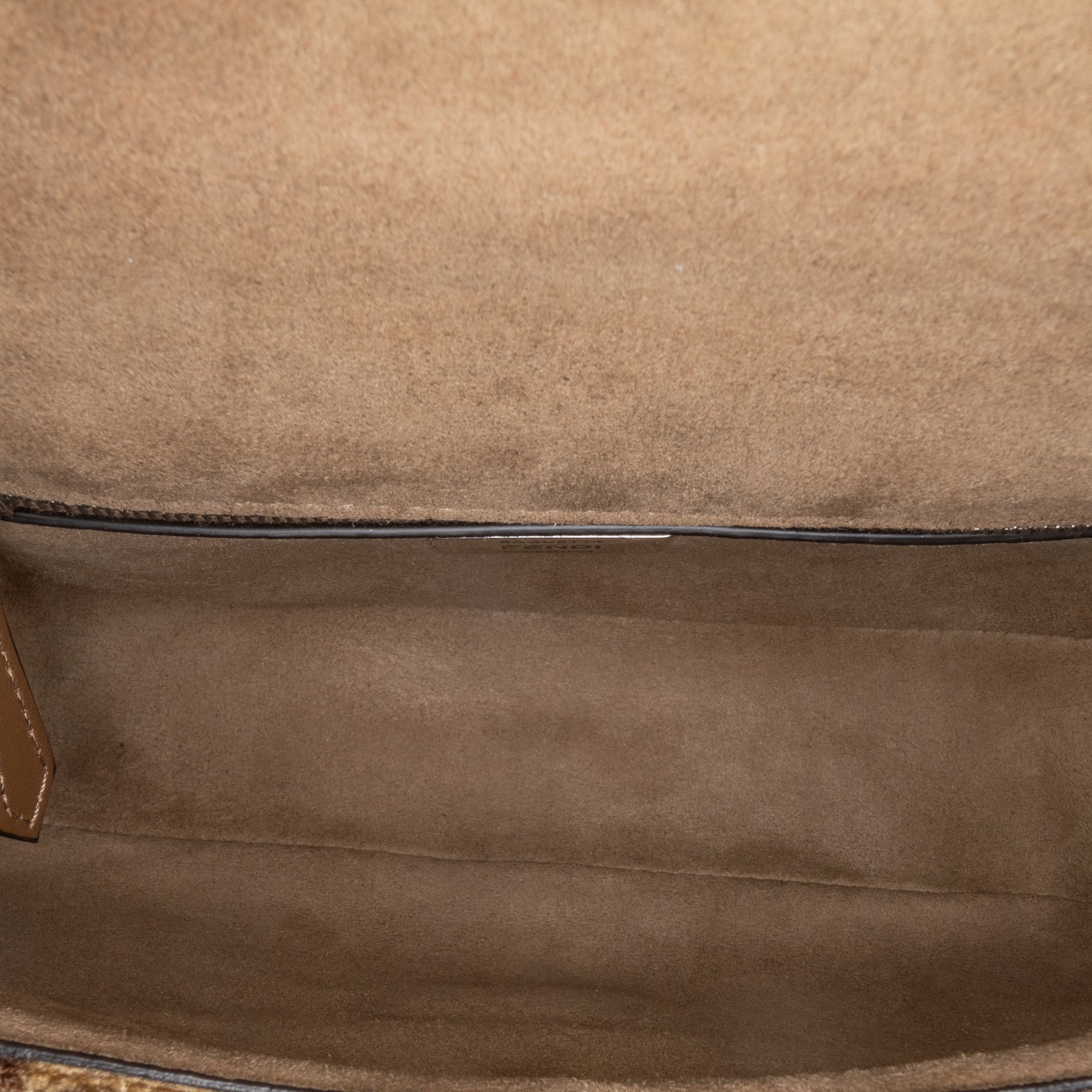 Fendi | Pre-Owned Zucca Wool Chain Midi Baguette | Brown