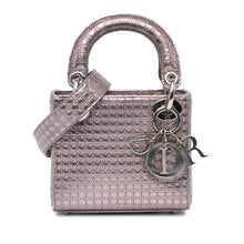 Dior | Pre-Owned Mini Metallic Patent Microcannage Lady | Pink